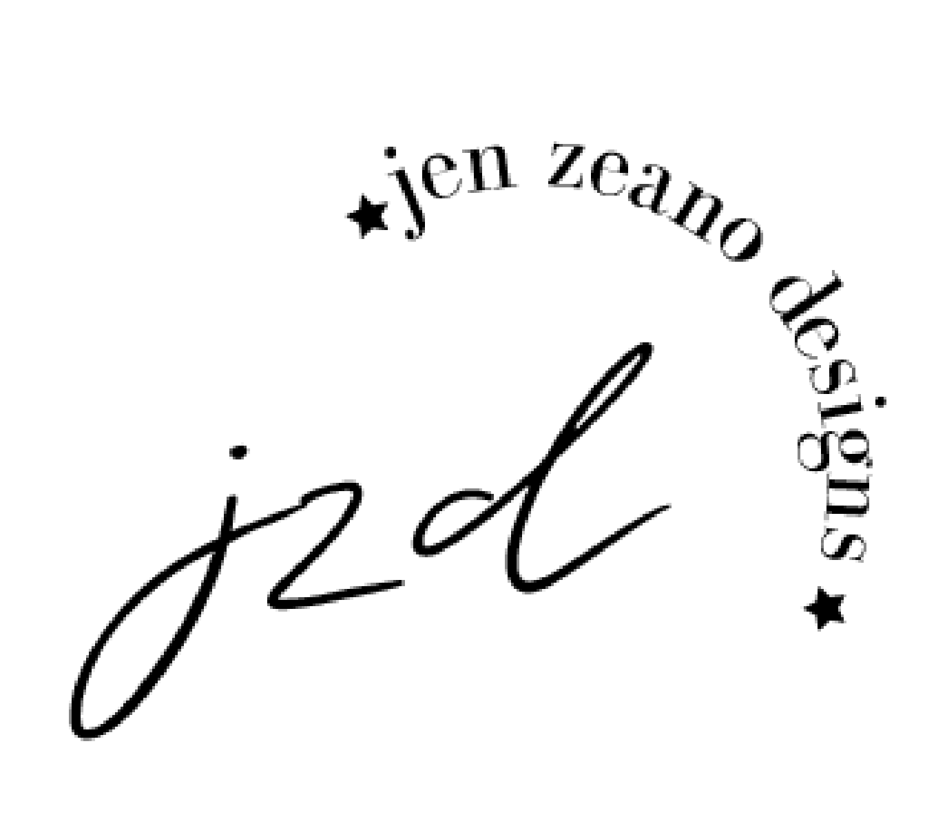 Jen Zeano Designs logo
